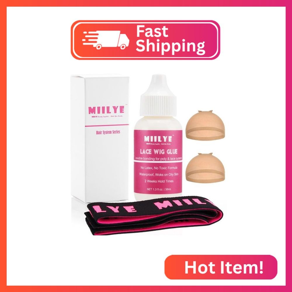 MIILYE Lace Wig Glue – Strong Hold, Waterproof & Sweat Proof, Bonding Adhesive f