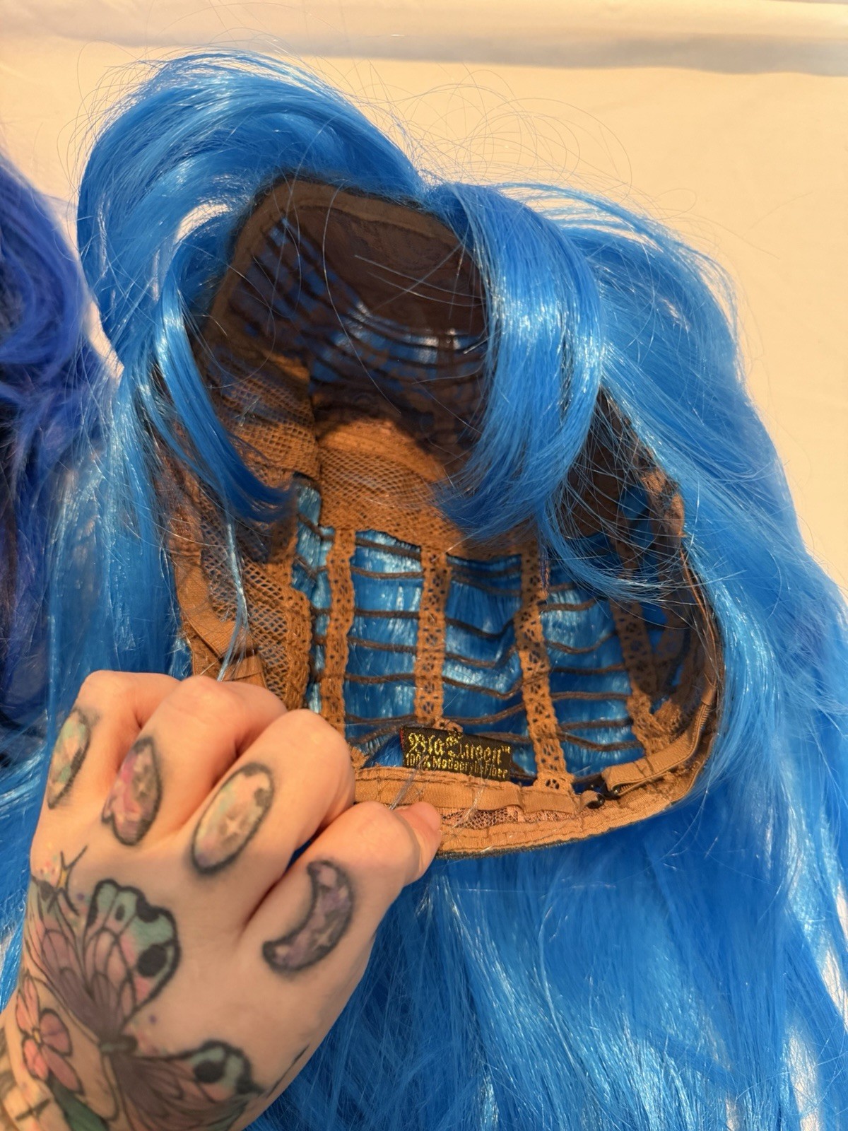 Lot Of 5 Blue Synthetic Wigs Costume Cosplay Party Wig