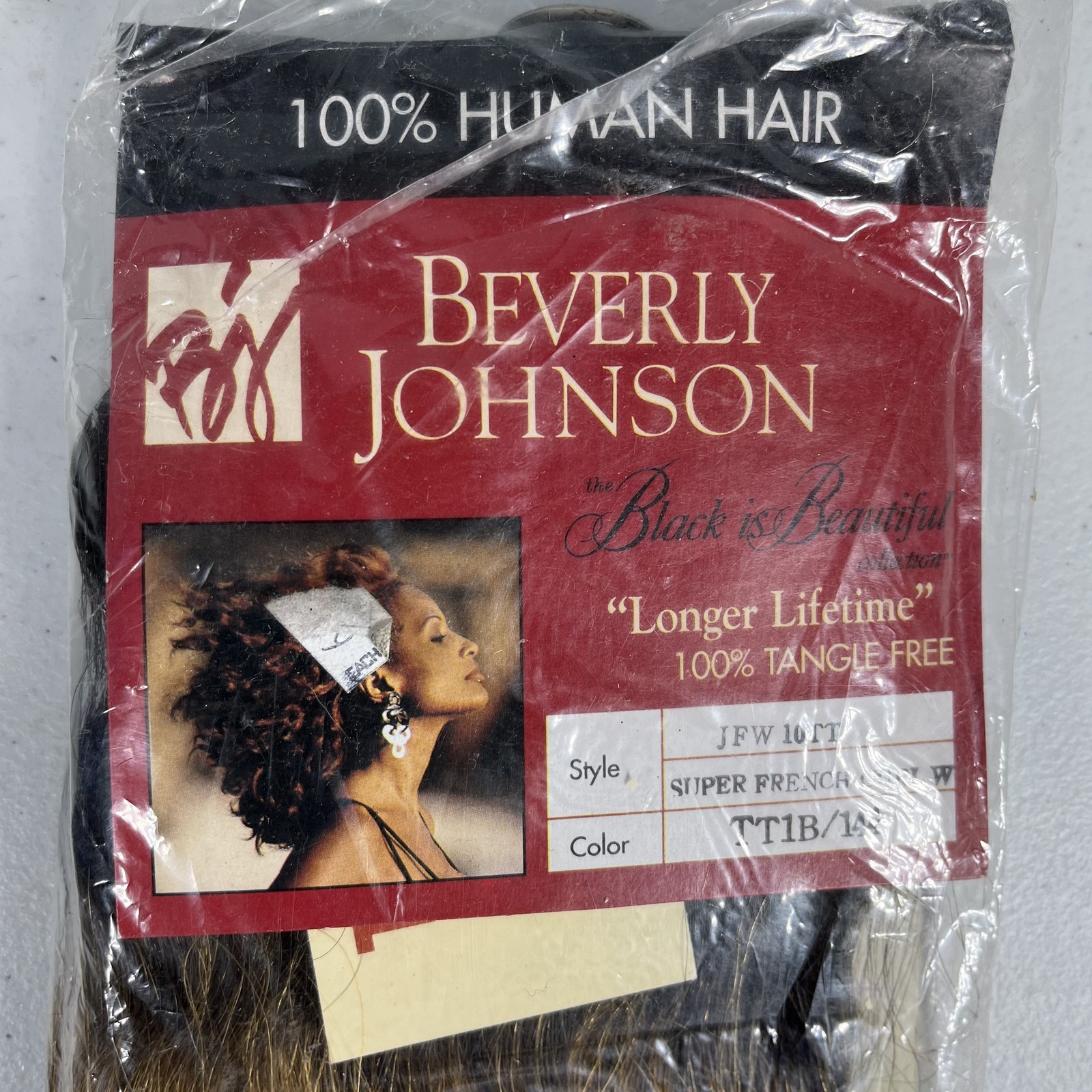 Beverly Johnson 100% Human Hair Extension Super French Curl TT1B/144 Ombre