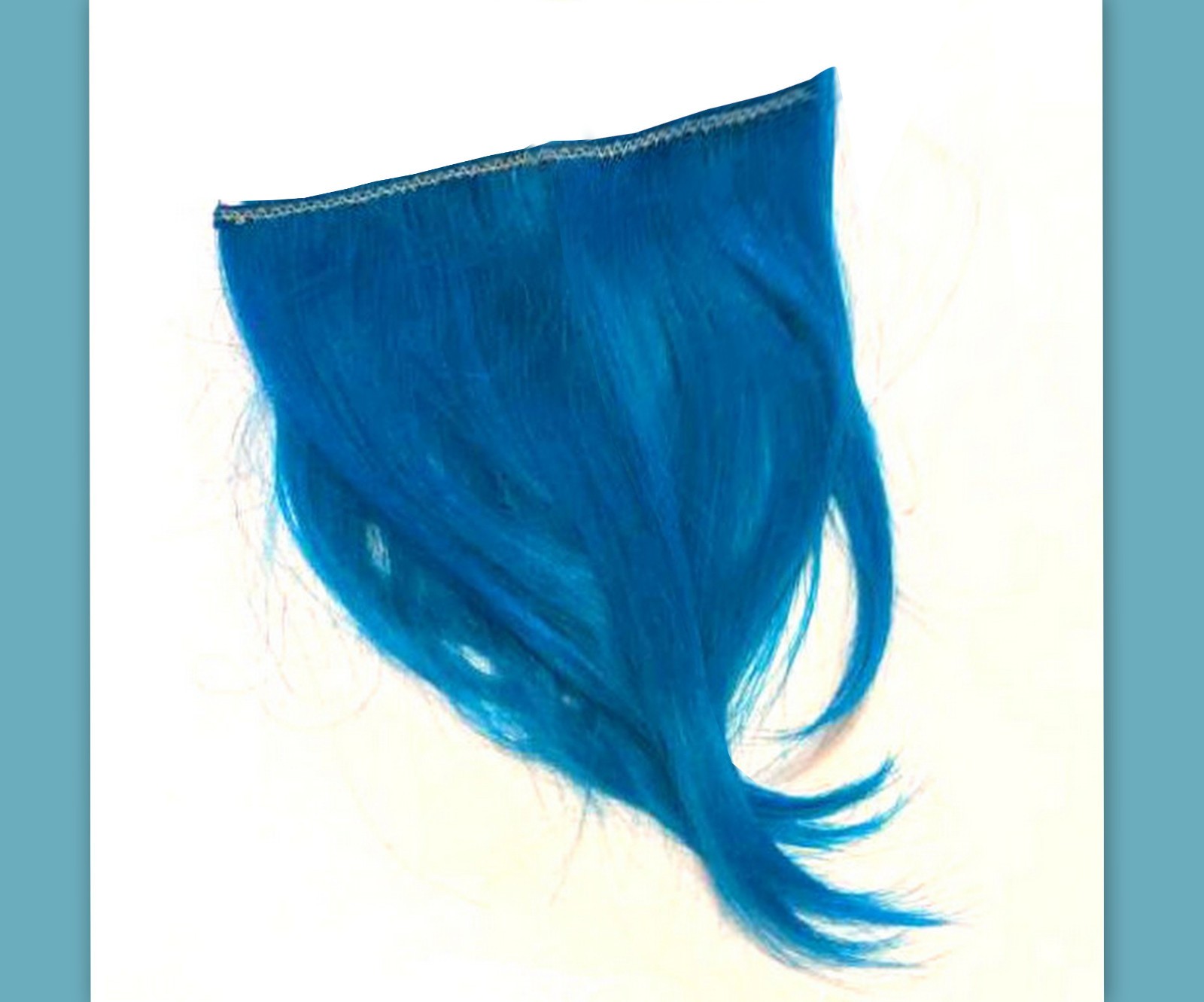 dyed Human Hair Bangs Clip in Emo Scene extensions Women rainbow weft costume