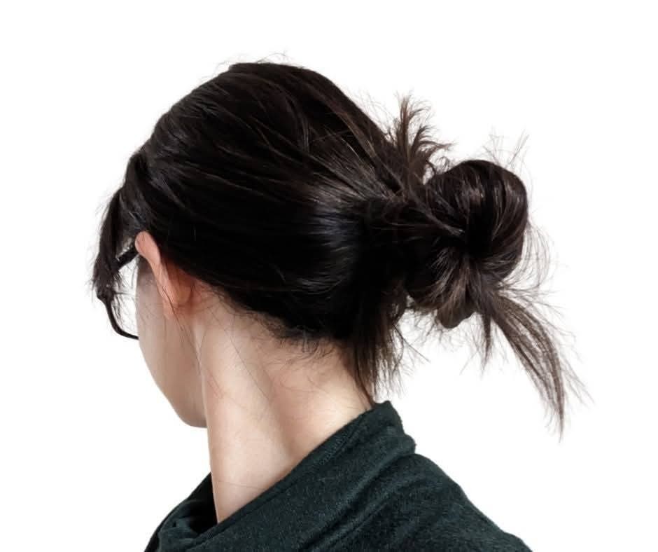 Human Hair Dark Brown Pony Wig