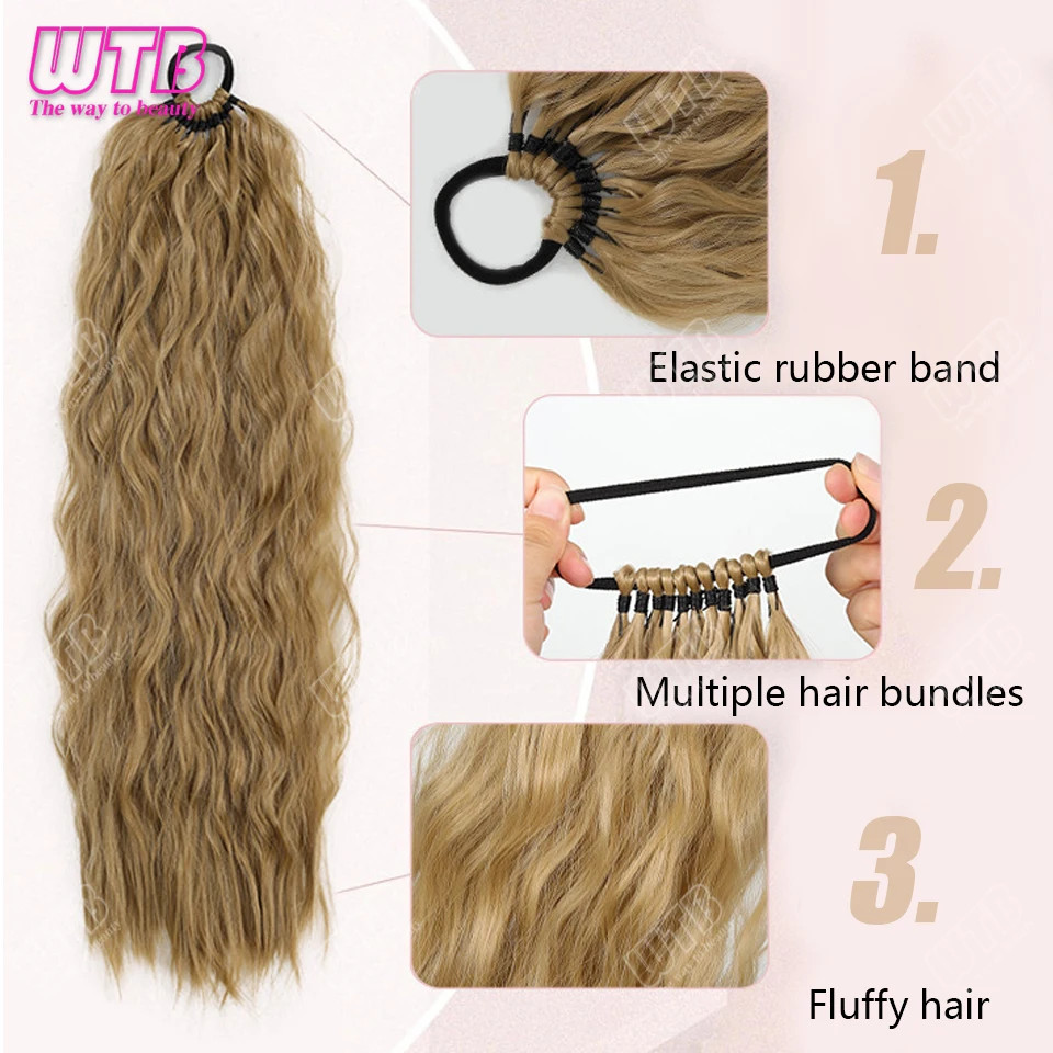 Synthetic Braided Wig Corn Perm Curly Ponytail Braided Wig For Daily Wear