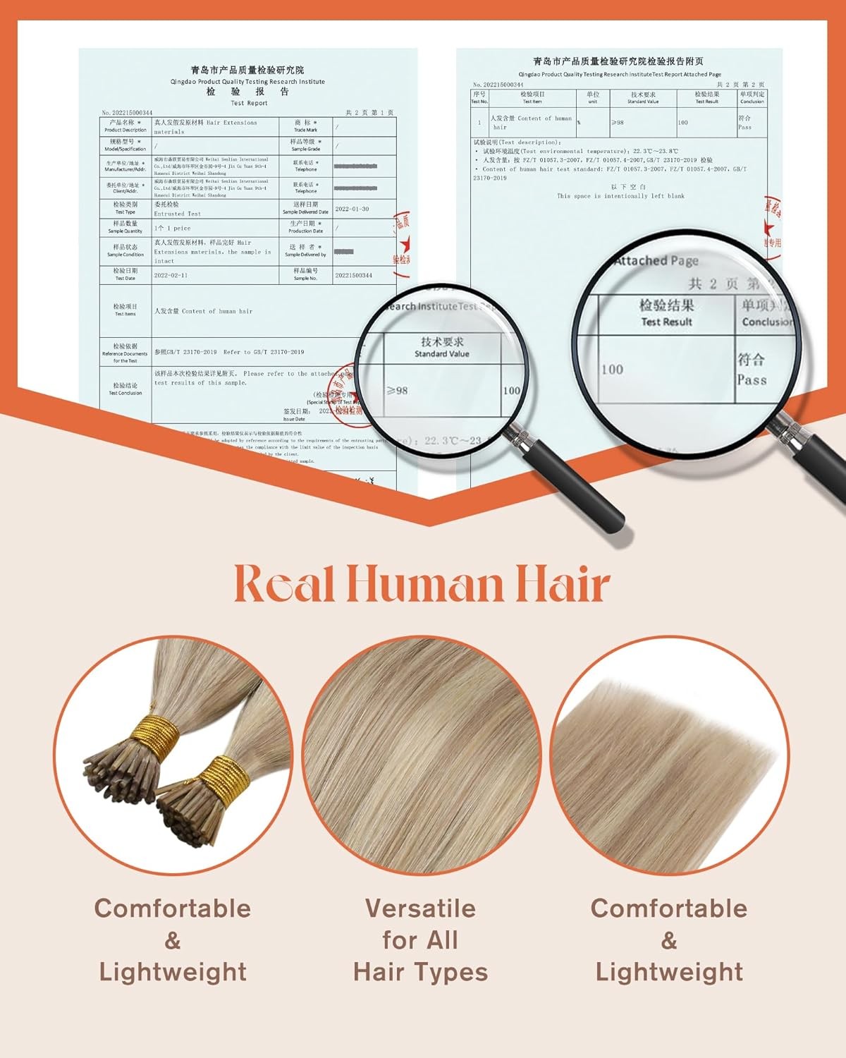 Sunny Hair I-TIP 16in Ash /Bleach Blonde Hair Extensions – I-TIP_P18-613_16_50G3