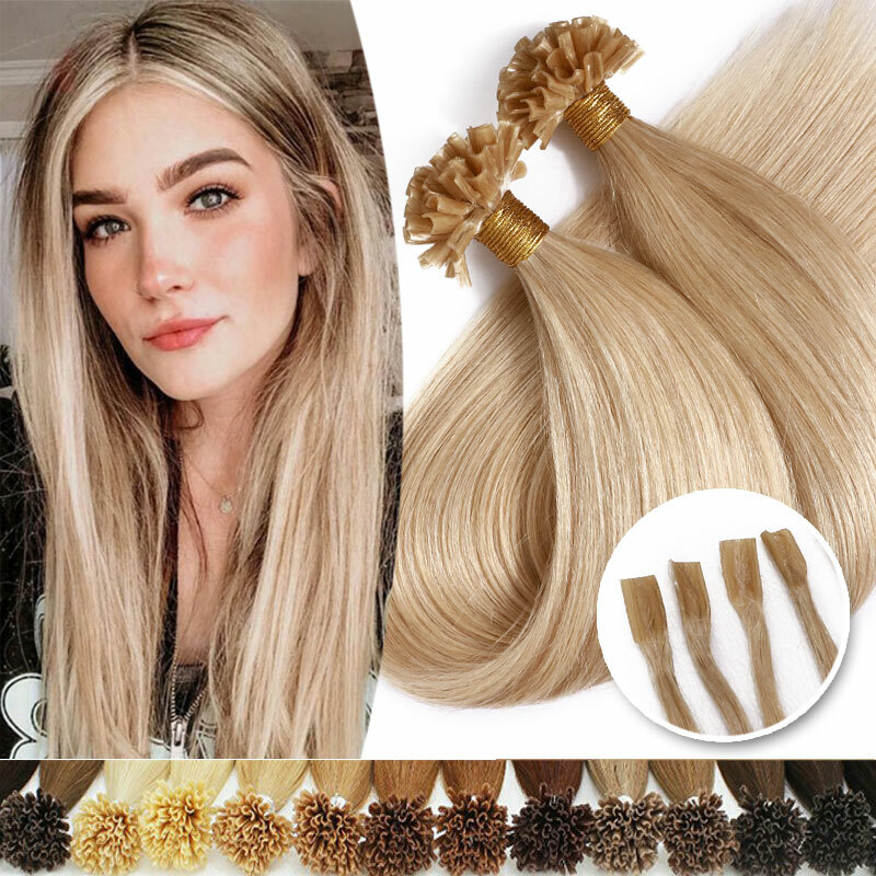 Nail U Tip Pre Bonded 100% Human Remy Hair Extensions 200strands Thick Highlight