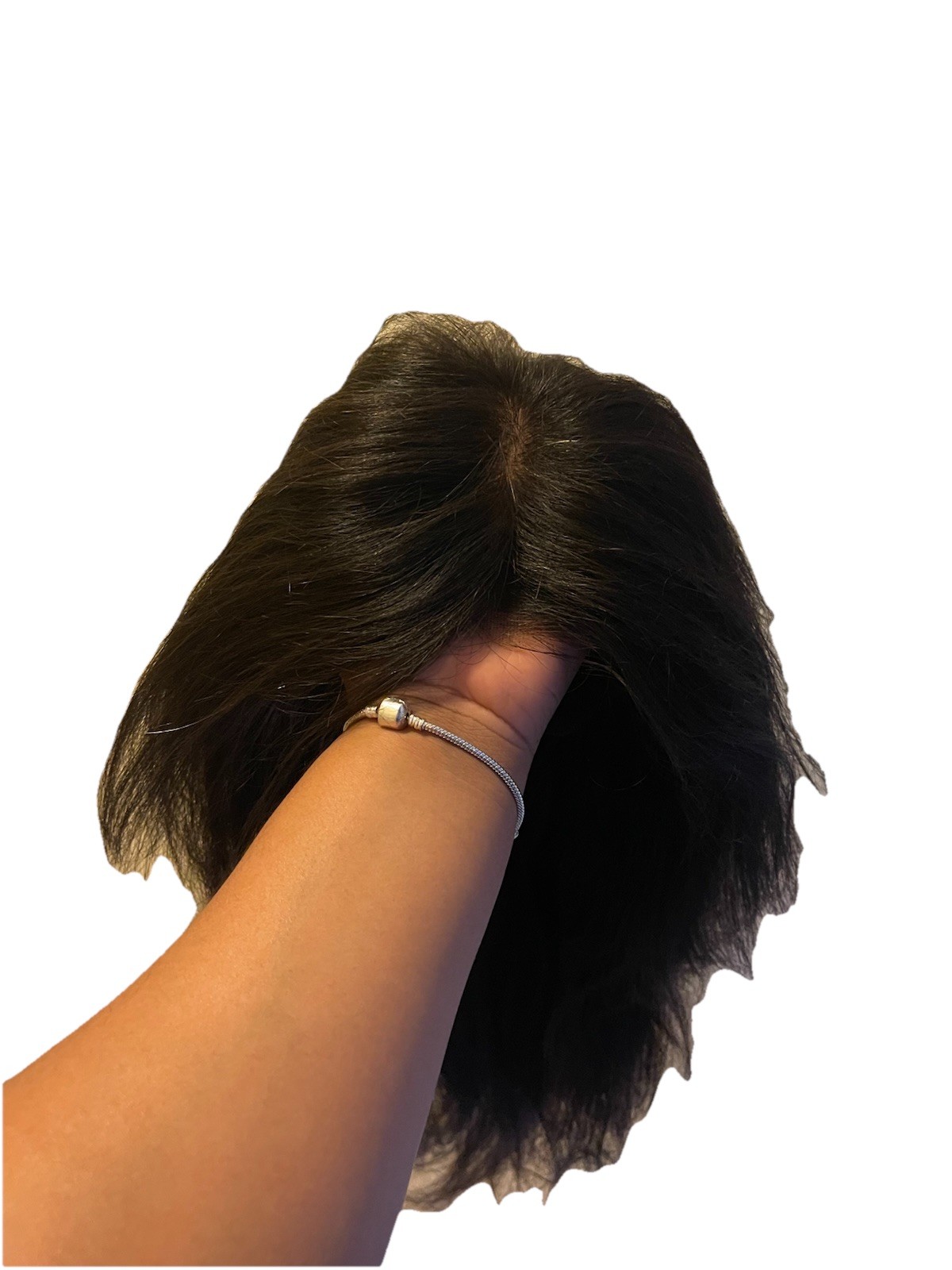 Used Straight Human Hair Wig Good For Practicing 20 Inch Layered