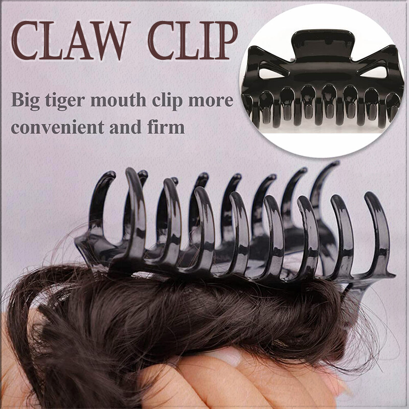 Clip on in Messy Bun Curly Hair Piece Extensions Hair Wedding Claw Clip AS REAL