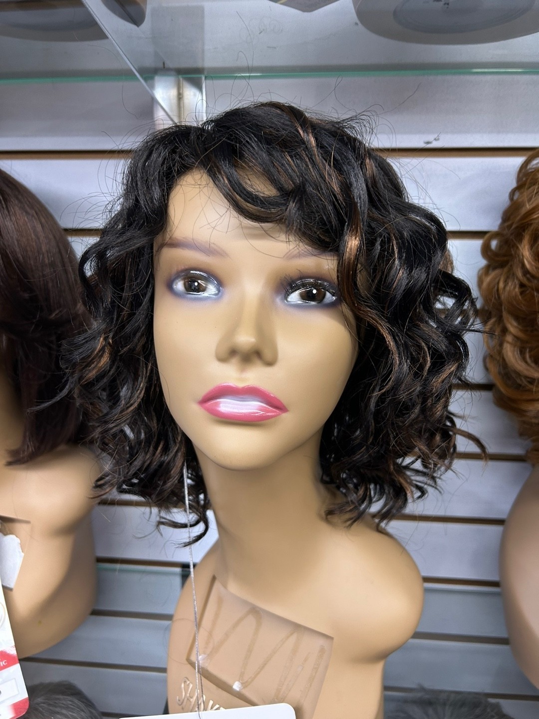 MINA-2(II) It Tress Synthetic Full Short Wavy Curly Bob Style Wig 100% KANEKALON