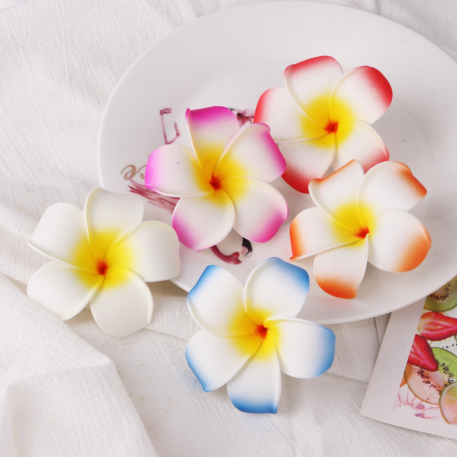 20pcs 2.75 Inch Hawaiian Flower Hair 20 Count (Pack of 1), Inch(20pcs)