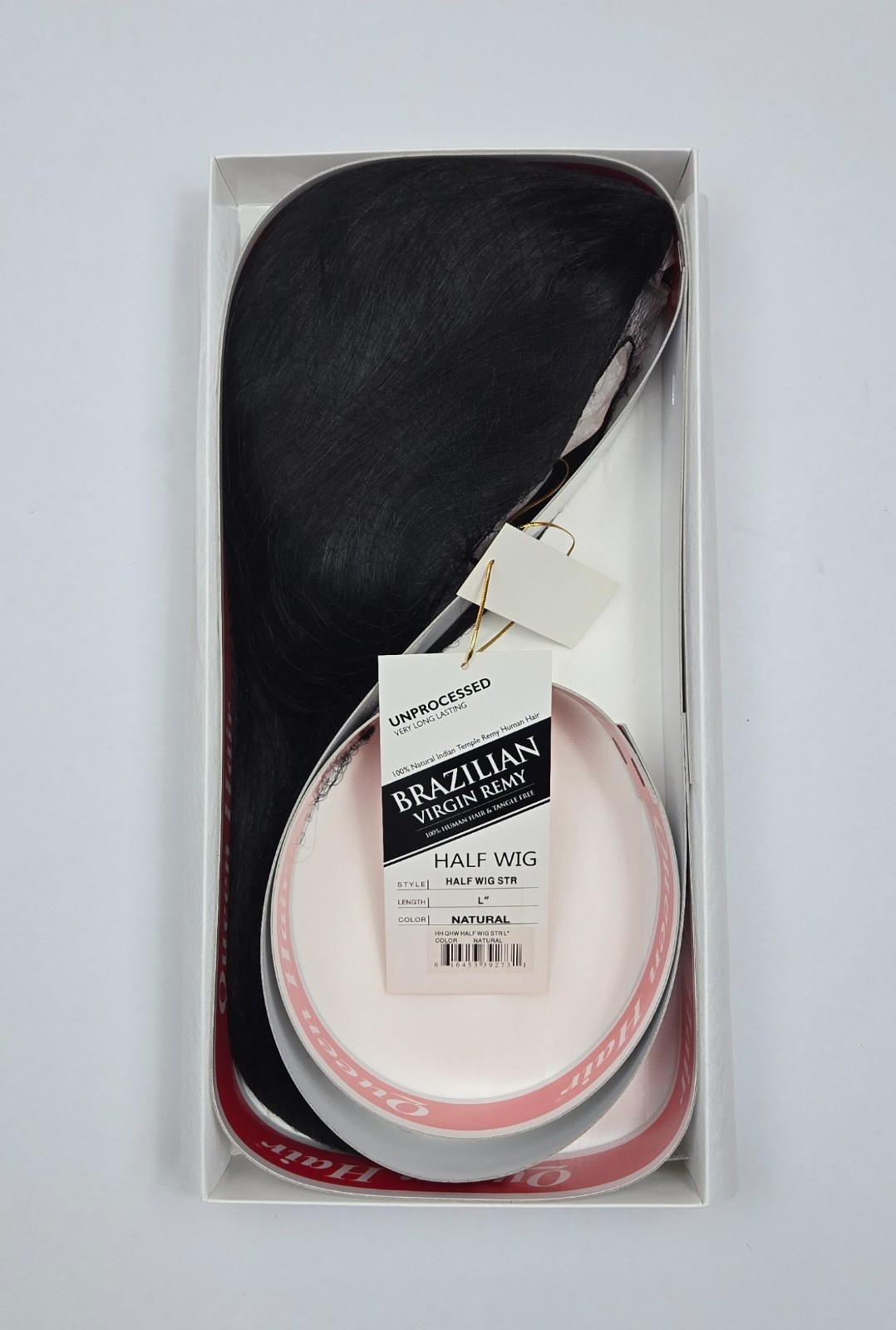 Brazilian Virgin Hair Half wig Straight L