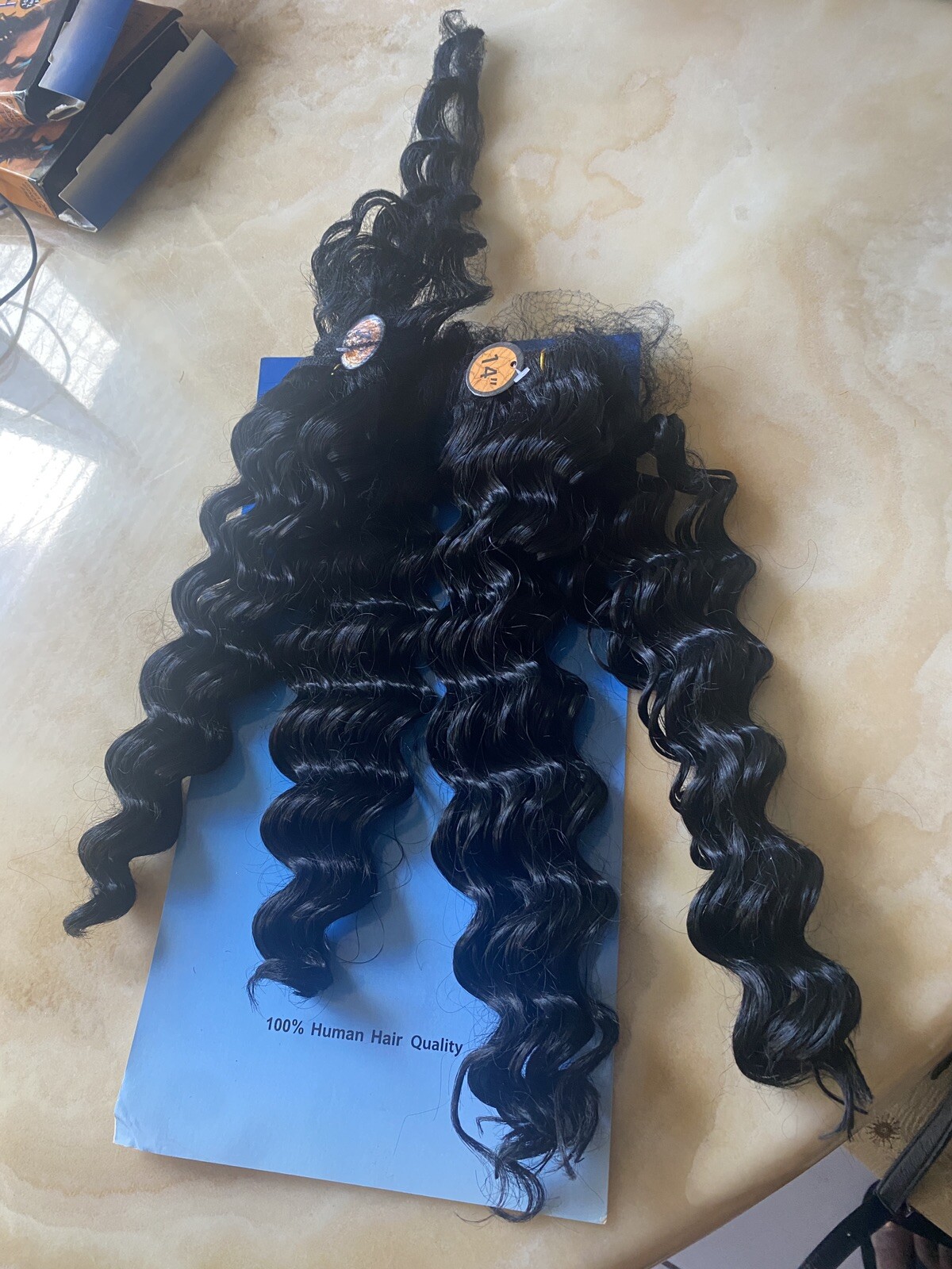 HAIRTREND SYNTETHIC HAIR ALL IN ONE DEEP WAVE 12 12 14 14 &”12 CLOSURE COLOR 1B
