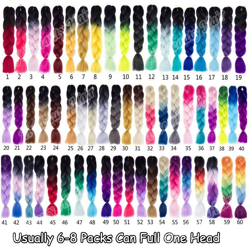 24″ 100g Straight Hair Braids Hair Synthetic Crochet Braiding Hair Extensions