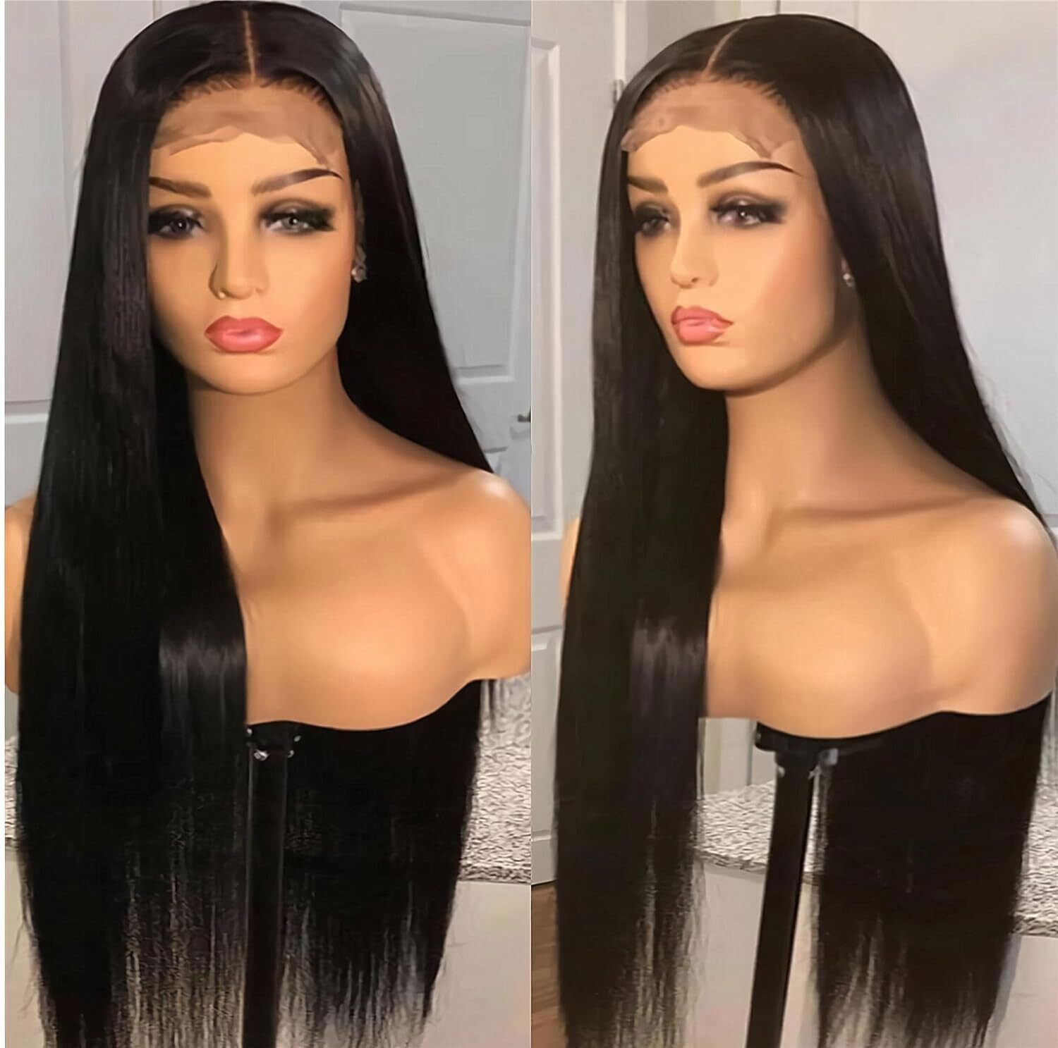 32 Inch Straight Lace Front Wig Human Hair 4×4 Lace Closure Wigs for Women