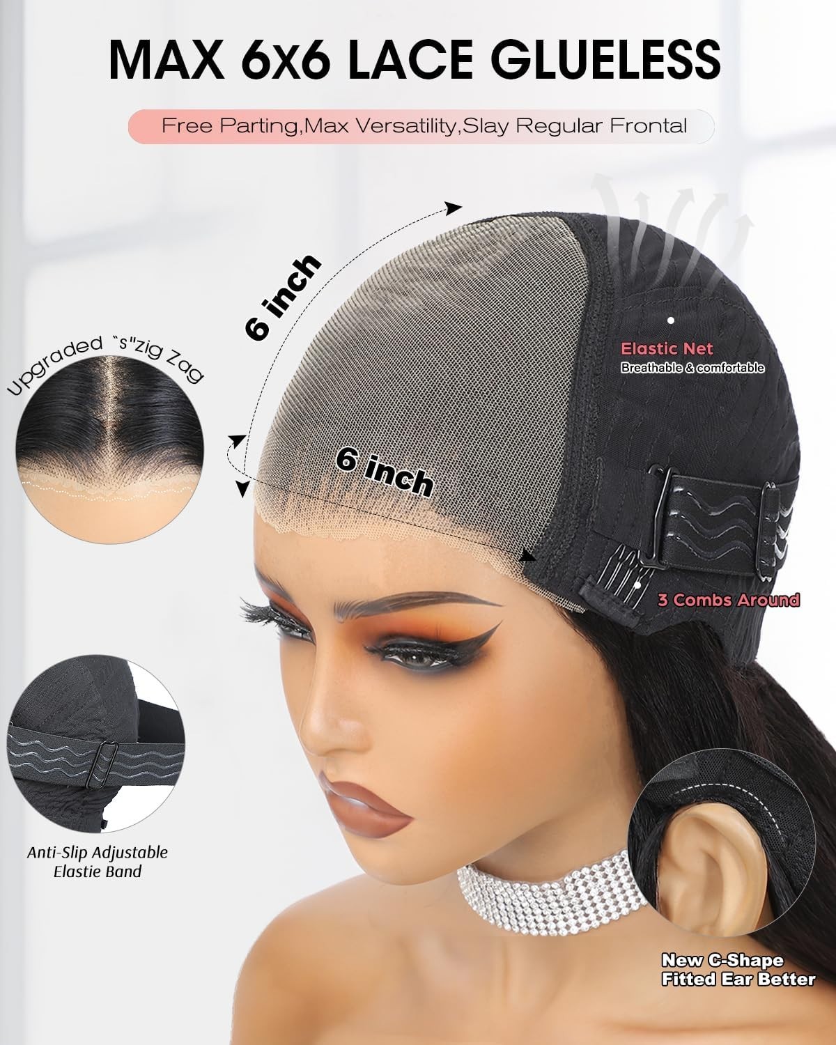 Layered Curtain Bangs Glueless Human Hair Wig – 16″ HD Lace Front Closure, Ready