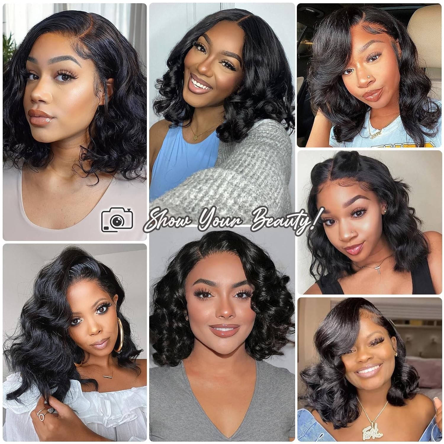 Bob Wear and Go Glueless Wigs Human Hair 13×4 Pre Cut Body Wave Lace Front Wig