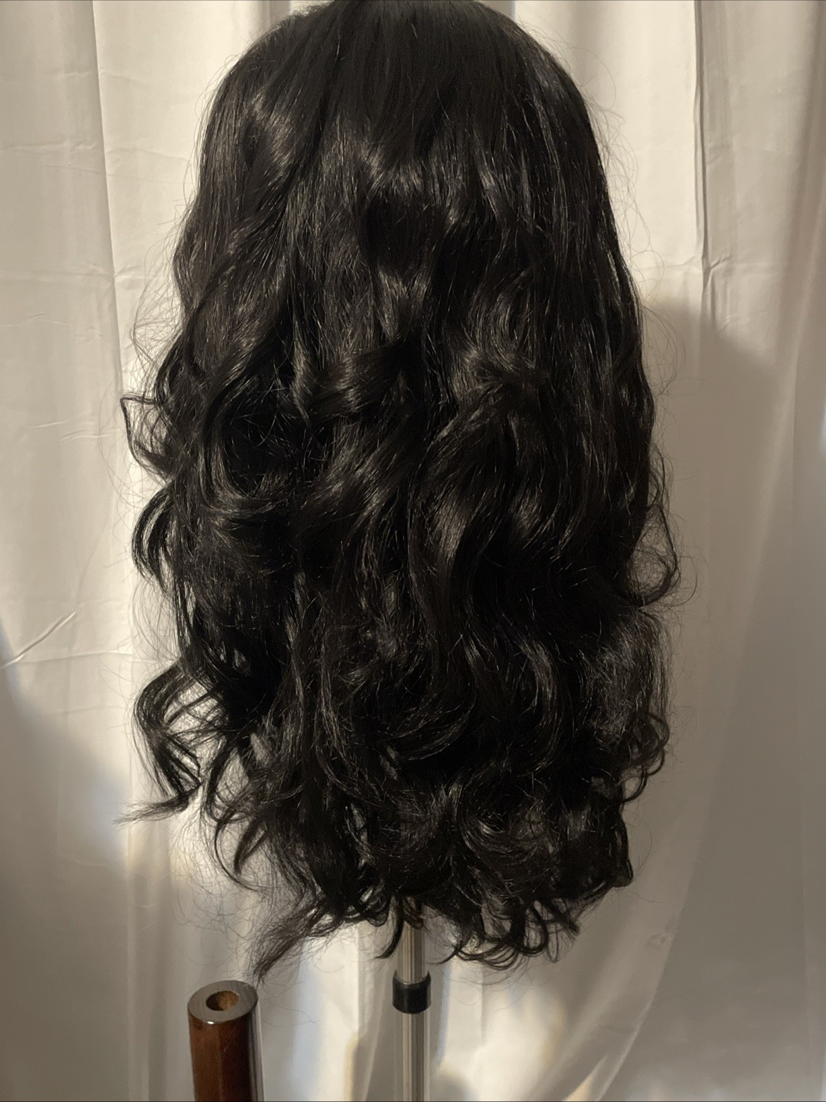22” Women’s Wig High Temp Heat Resistant Black With Custom Cut 13×4 Lace Front