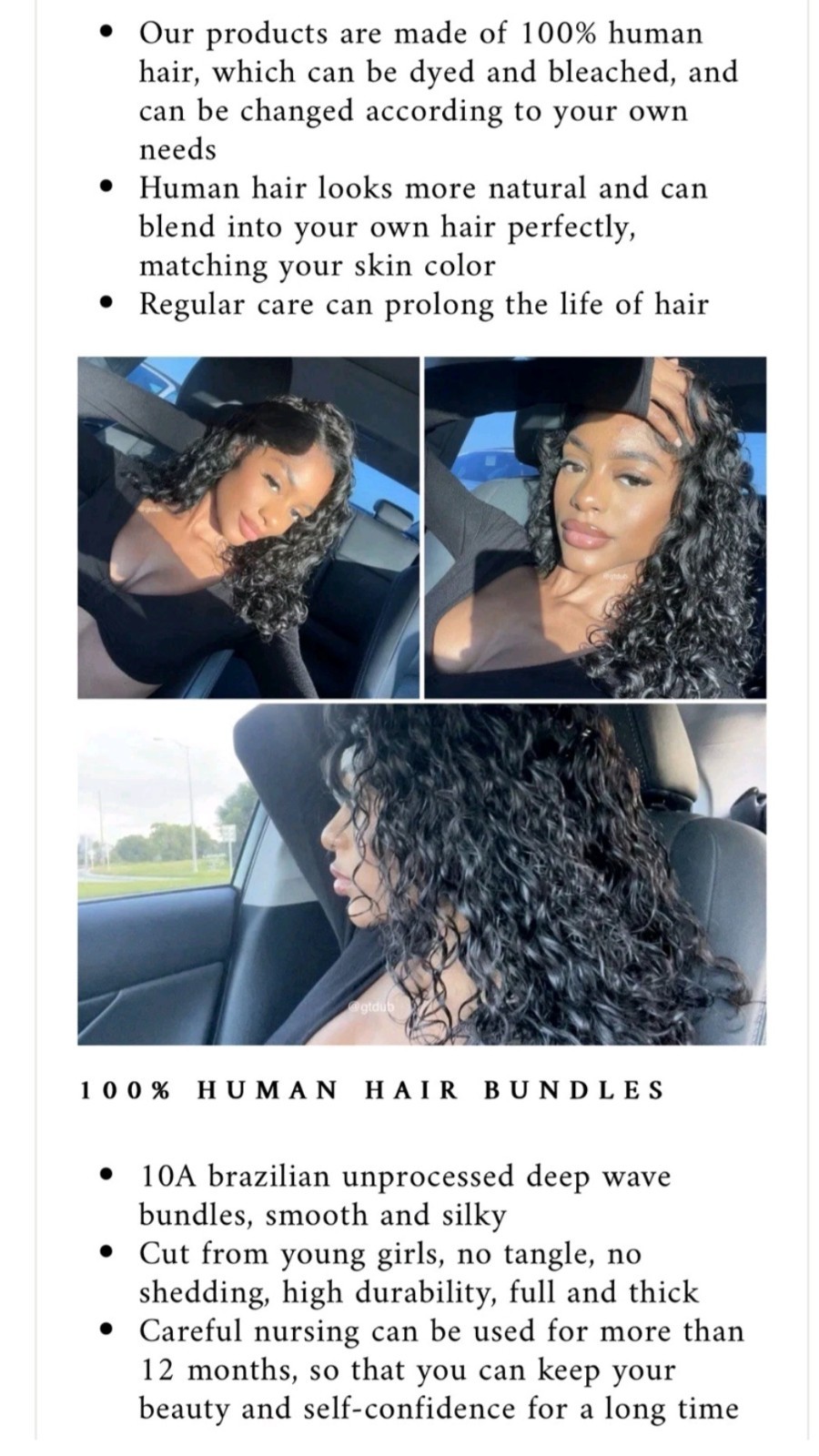 ASHINE 100% Brazilian Human Hair Extensions Black 0107-1B#-28”-WW Brand New
