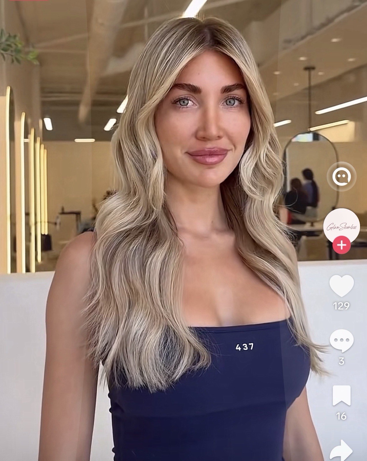 Glam Seamless 22″ Glam Band Halo Cream Beige Blonde #CBB Rooted Blonde Hair NEW