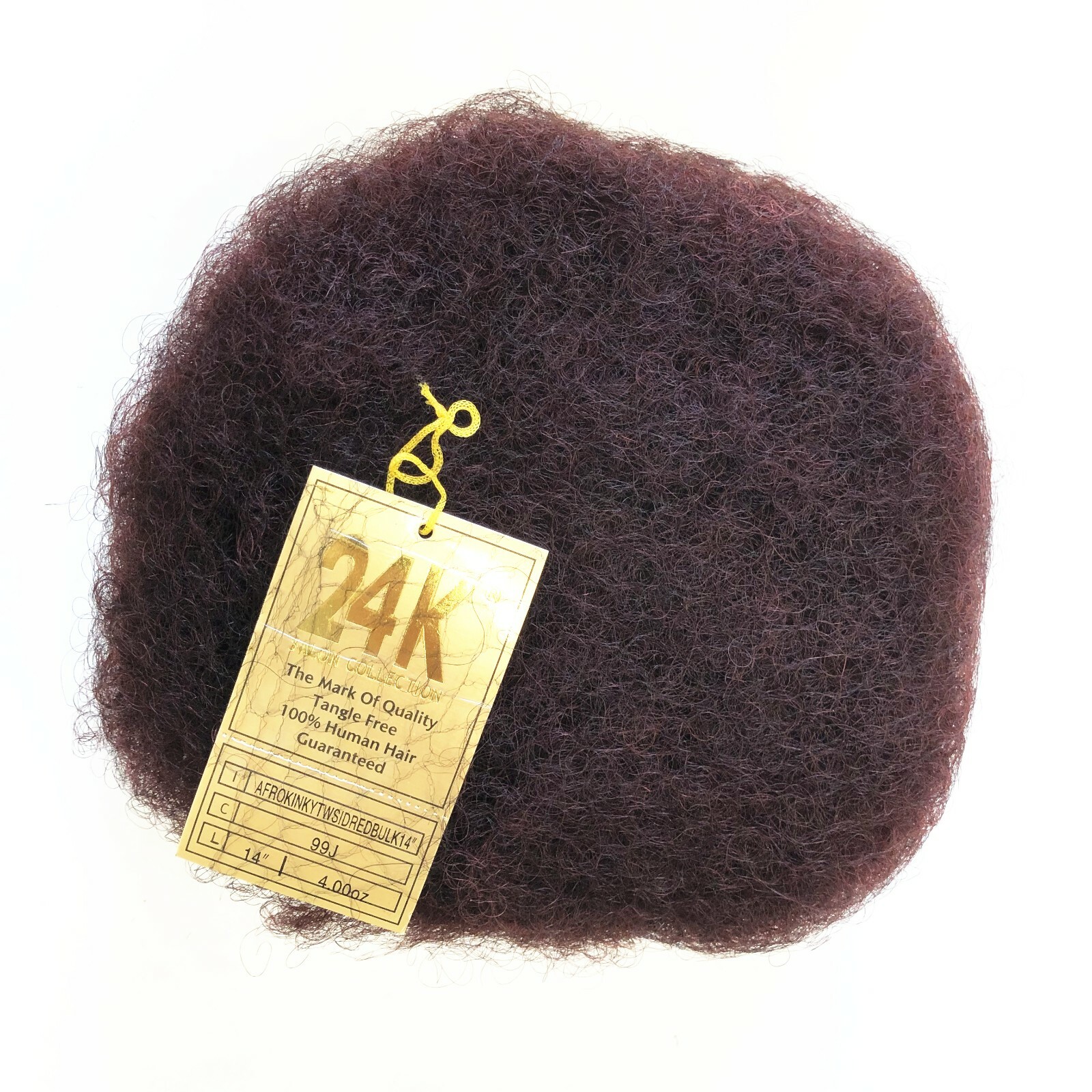 24K Afro Kinky Twist Dred Bulk 14” & 20” 100% Human Hair 4 oz.