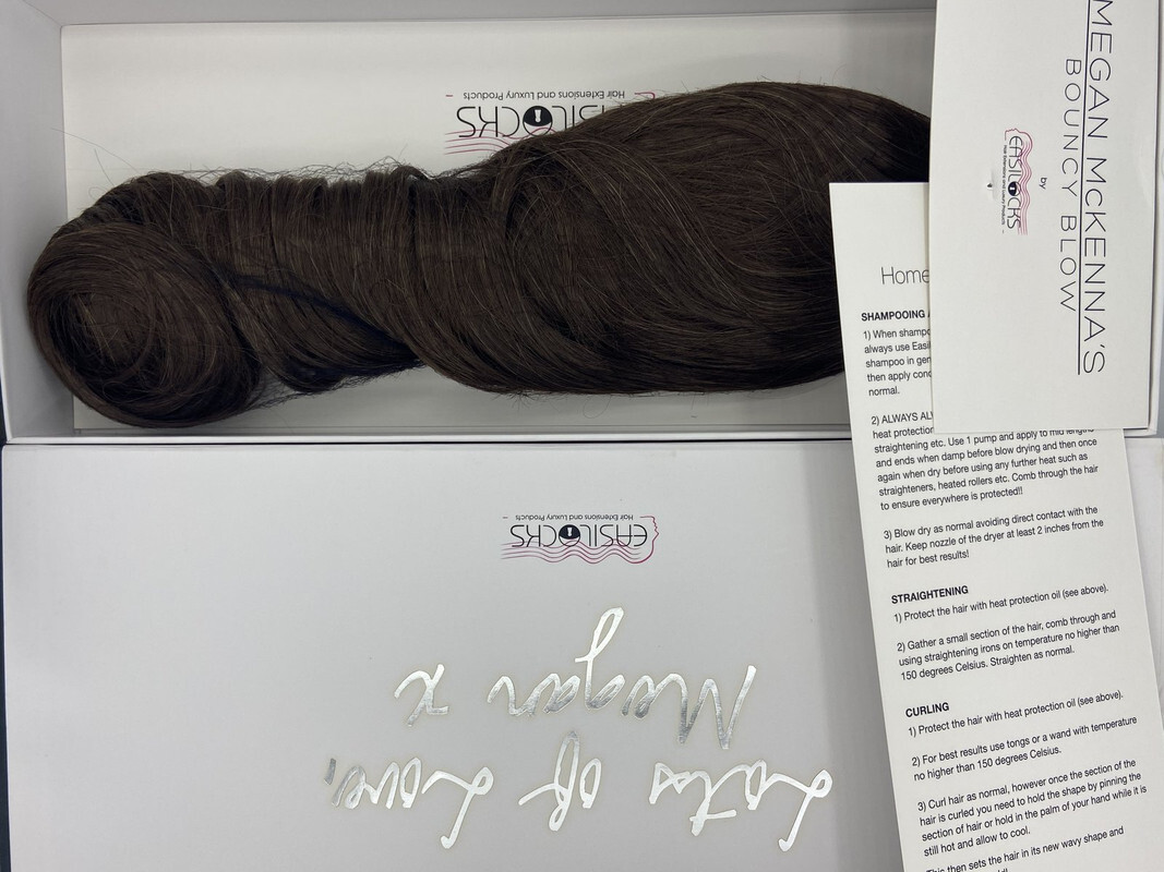 MEGAN MCKENNA’S BOUNCY BLOW EASILOCKS 2-IN-1 HAIR 14″ 70G 22″ 110G BROWN COCOA