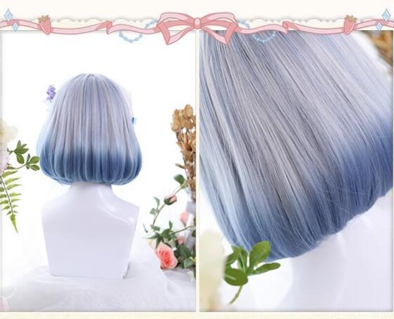 Harajuku Japanese Lolita New Hairpiece Cosplay Daily Cute JK Short Hair Full Wig