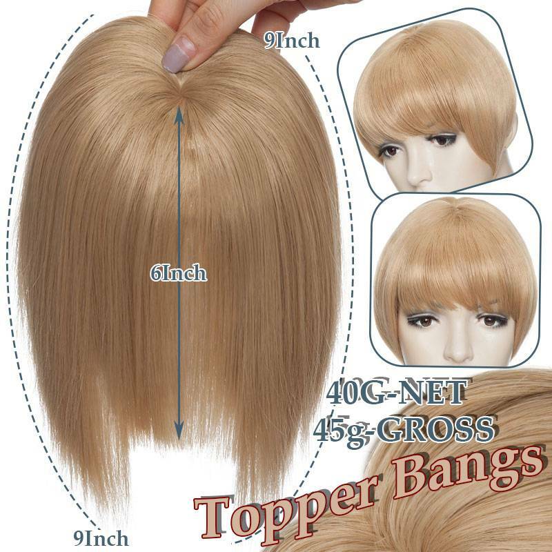 Real Short Full Head Band Topper Hair Piece As Human Hair Extension Straight MH6
