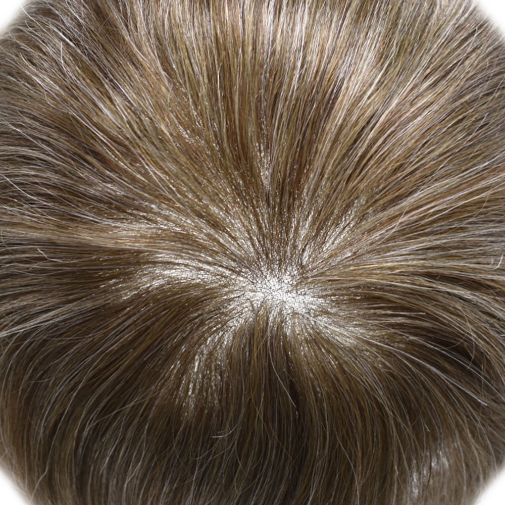 French Lace Front Mens Toupee Human Hair Piece System Wig Natural Breathable 7X9