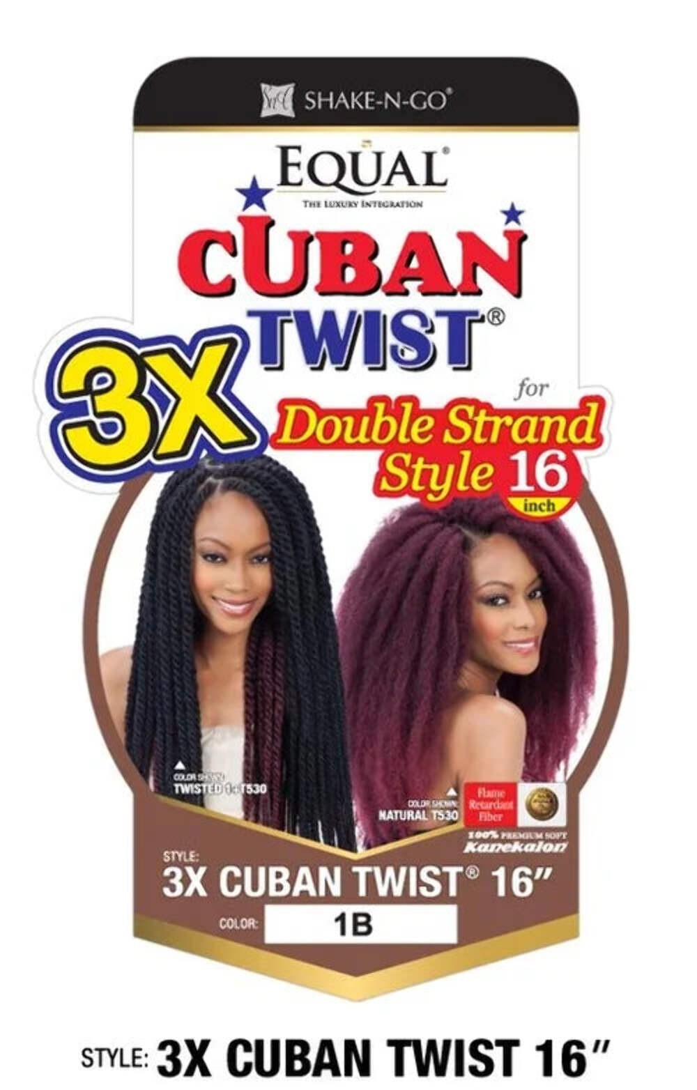 SHAKE-N-GO – FREETRESS EQUAL 3X CUBAN TWIST 16″
