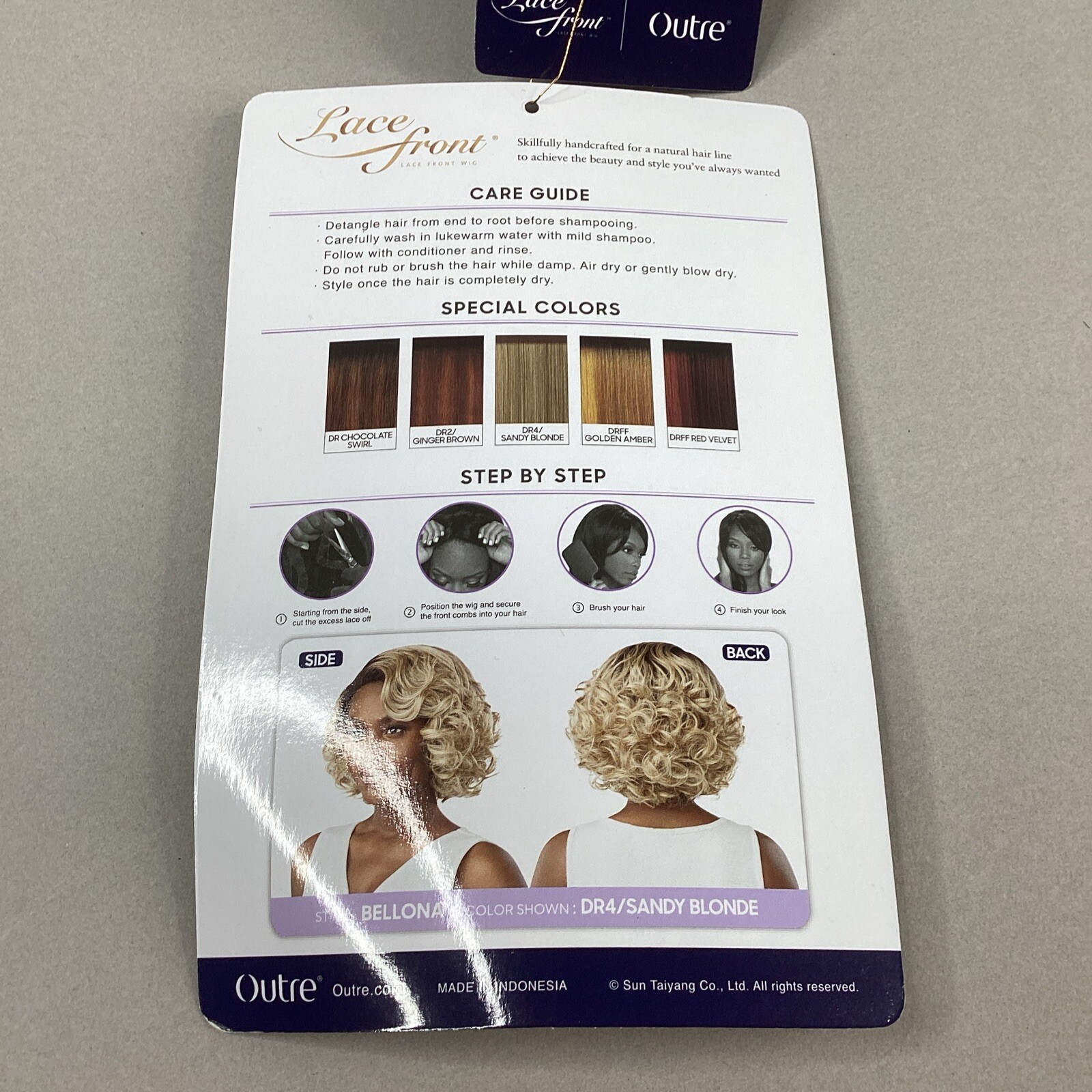 Bellona 12” #1B Off Black Wavy Synthetic Lace Front Wig by Outre Side Part