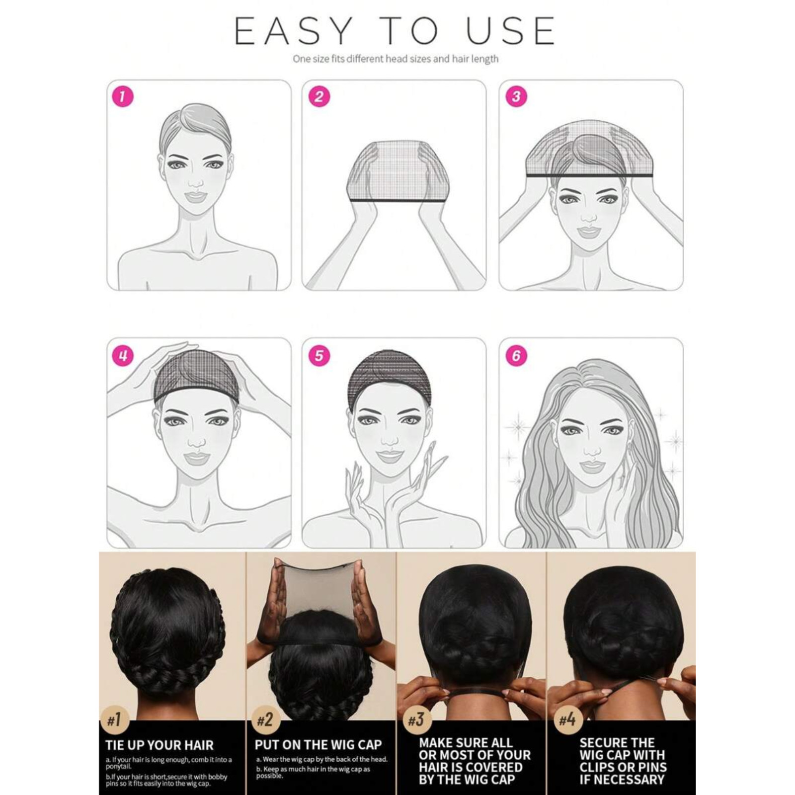 Wig Caps 5/10pc Hair Wig Caps Stocking Caps Stretch Mesh Dome Wig Caps For Women
