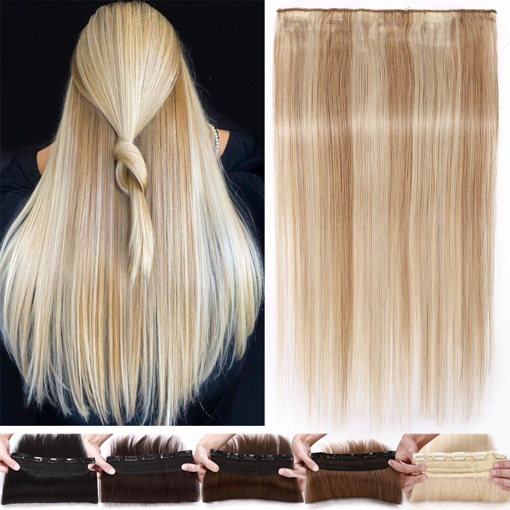 100% Soft 100% Remy One Piece Clip in Real Human Hair Ectensions 3/4 Full Head