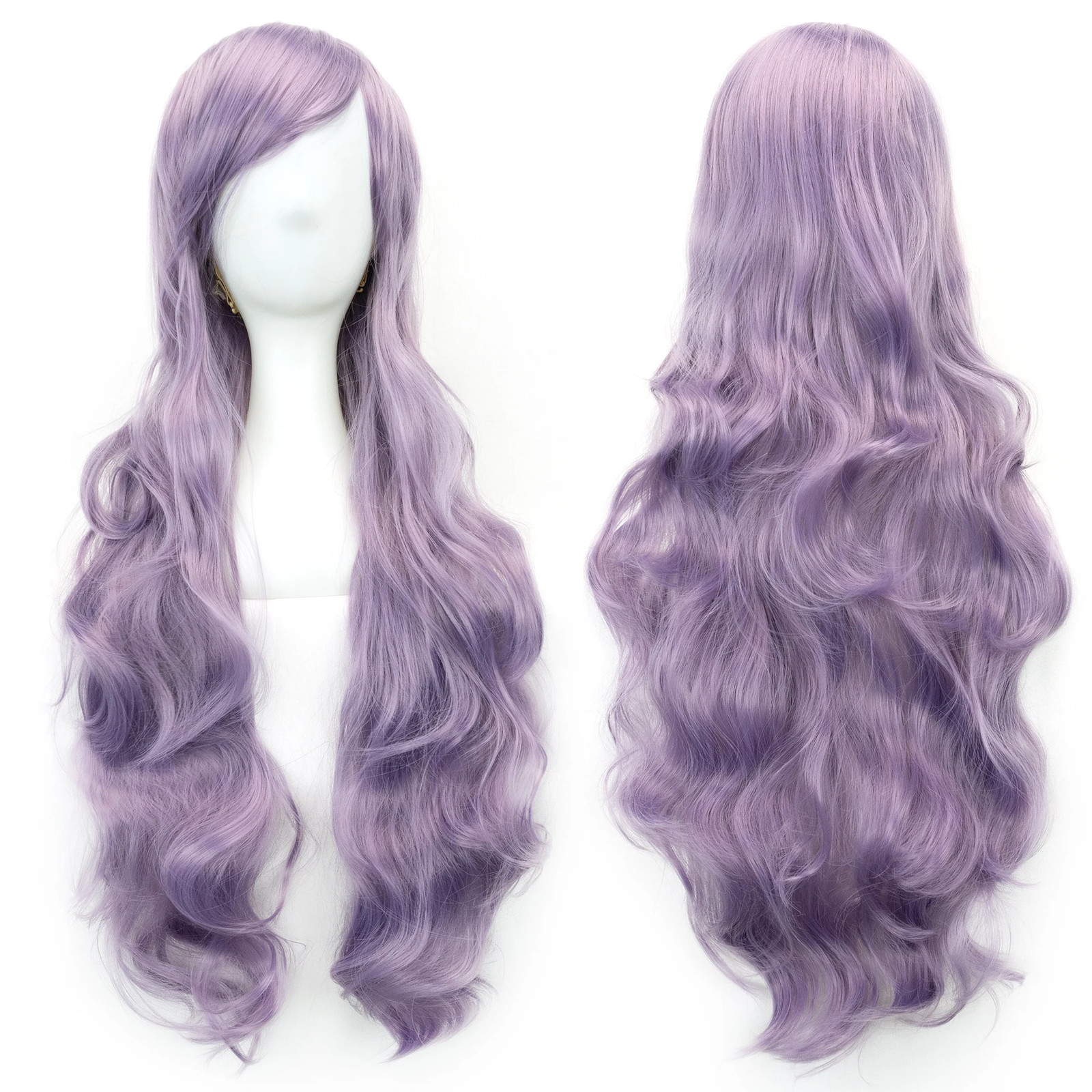 Soowee Curly Long Synthetic Green Wig Pink Black Party Cosplay Wigs Women
