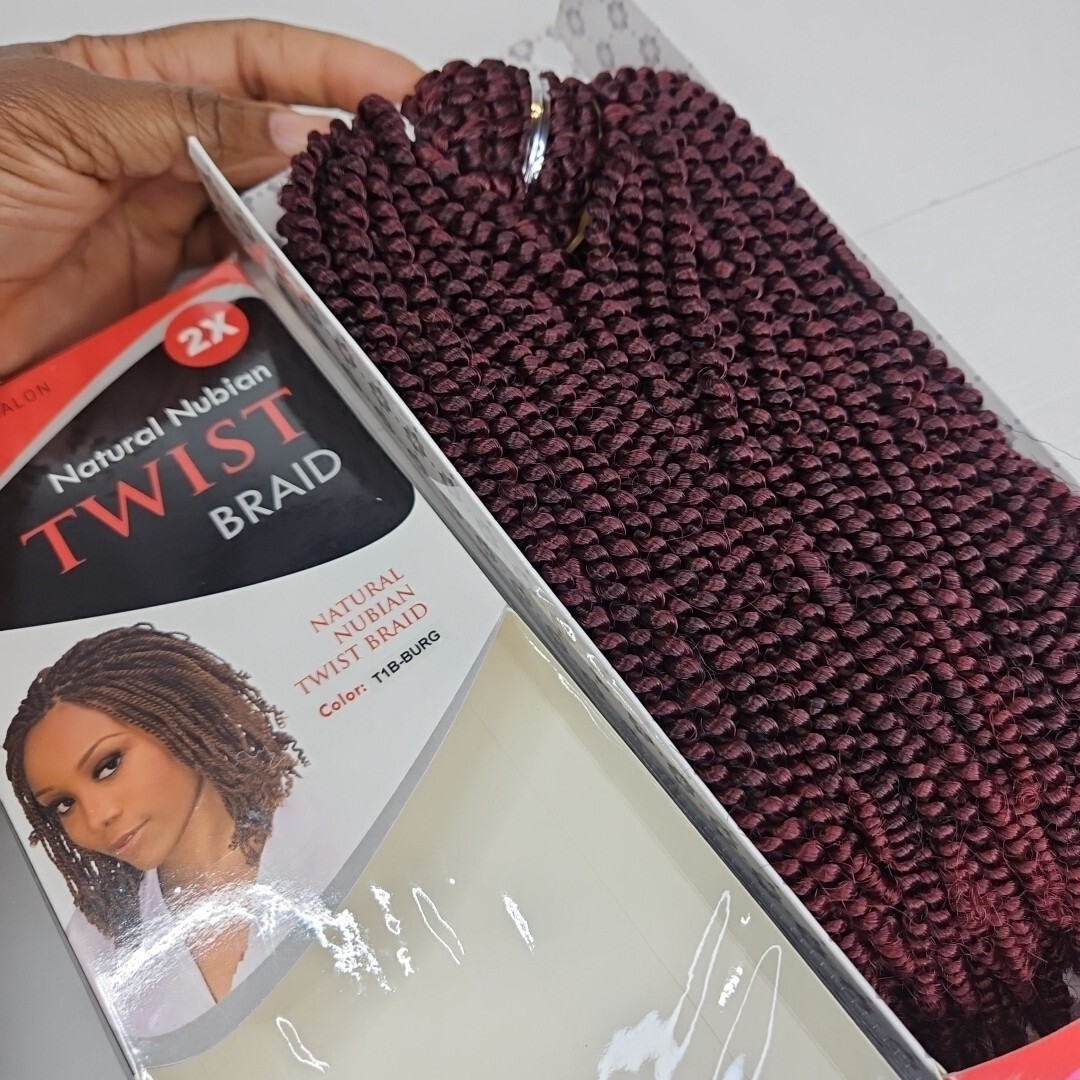 Original Natural Nubian Twist Braid 100% Kanekalon 2X BraidingHair Elastic Twist