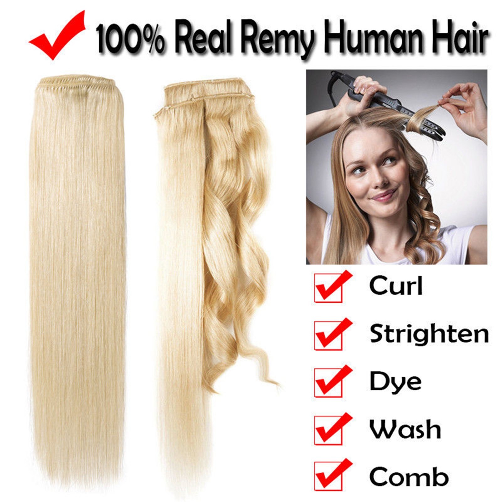 140g One Hairpiece CLEARANCE Invisible Wire Flip In Real Human Hair Extension #4