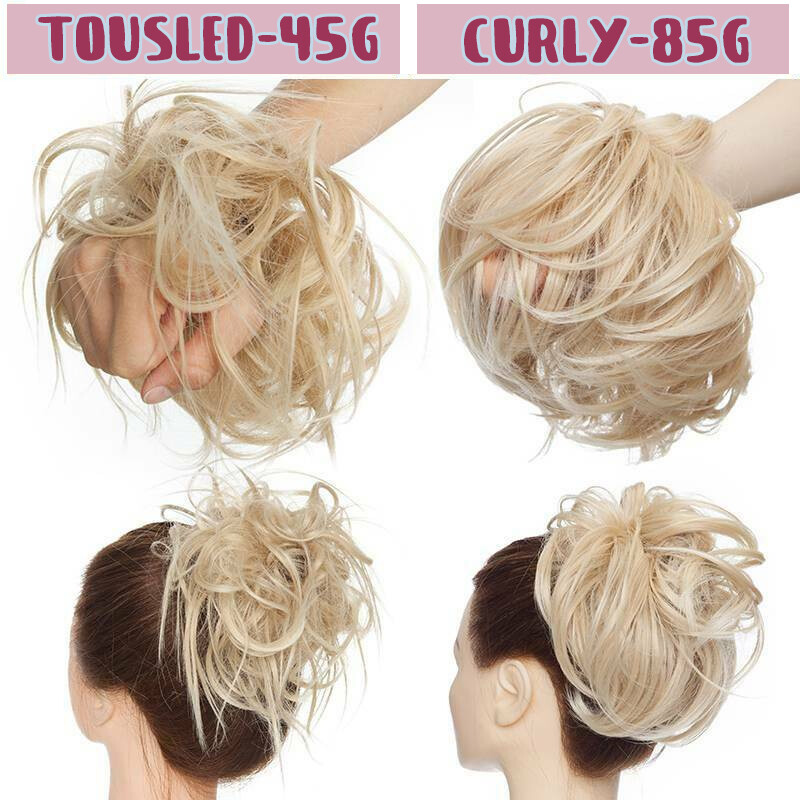 85G Thick Real as Human Messy Bun Hair Piece Scrunchie Updo Wrap Hair Extension