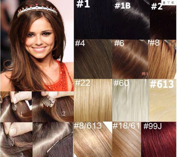 AAAAA 22″-32″ 140g Clip In Remy Real Human Hair Extensions Full Head Straight
