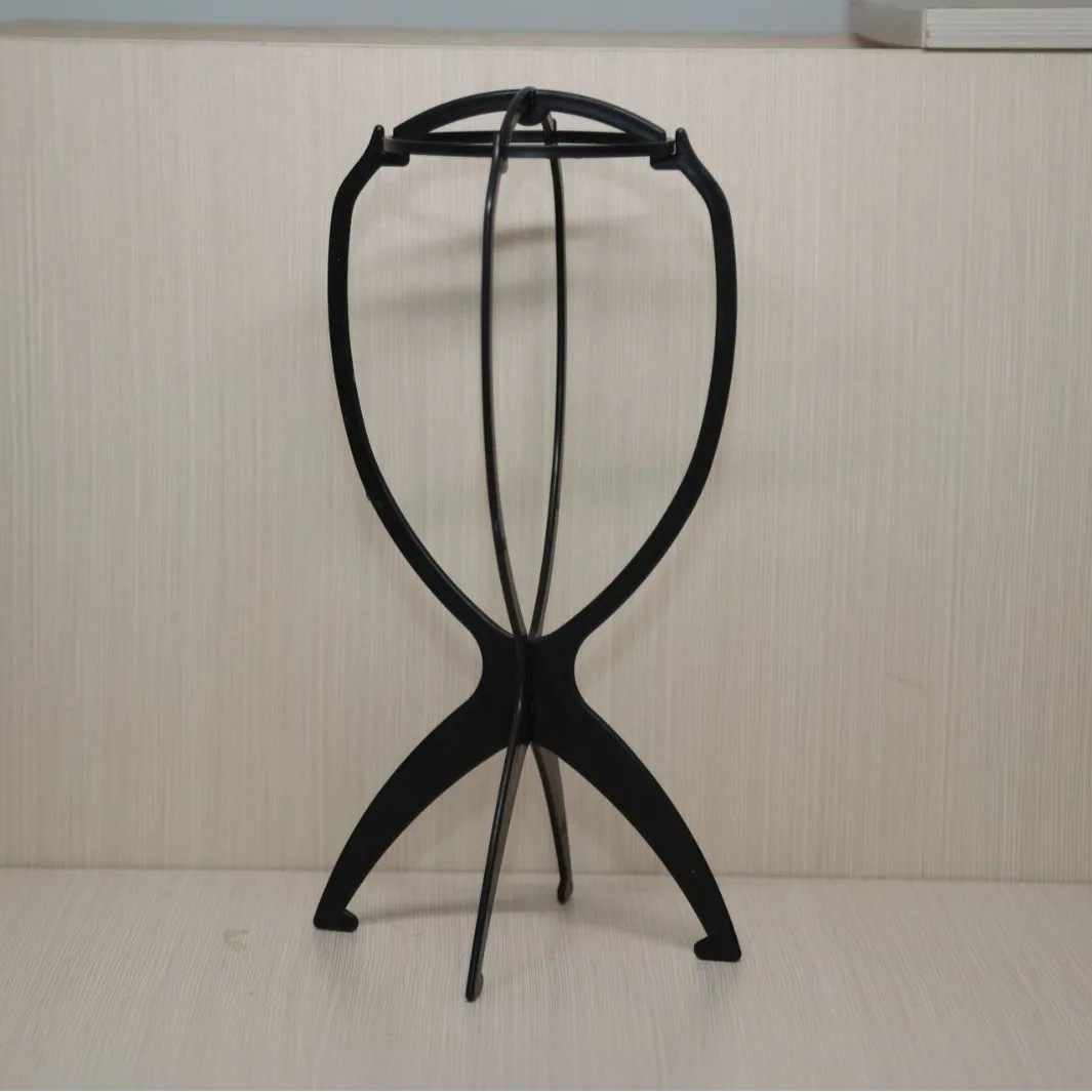 Durable Portable Plastic Wig Stand Easy Assembly Wig Cap Holder for Home Salon
