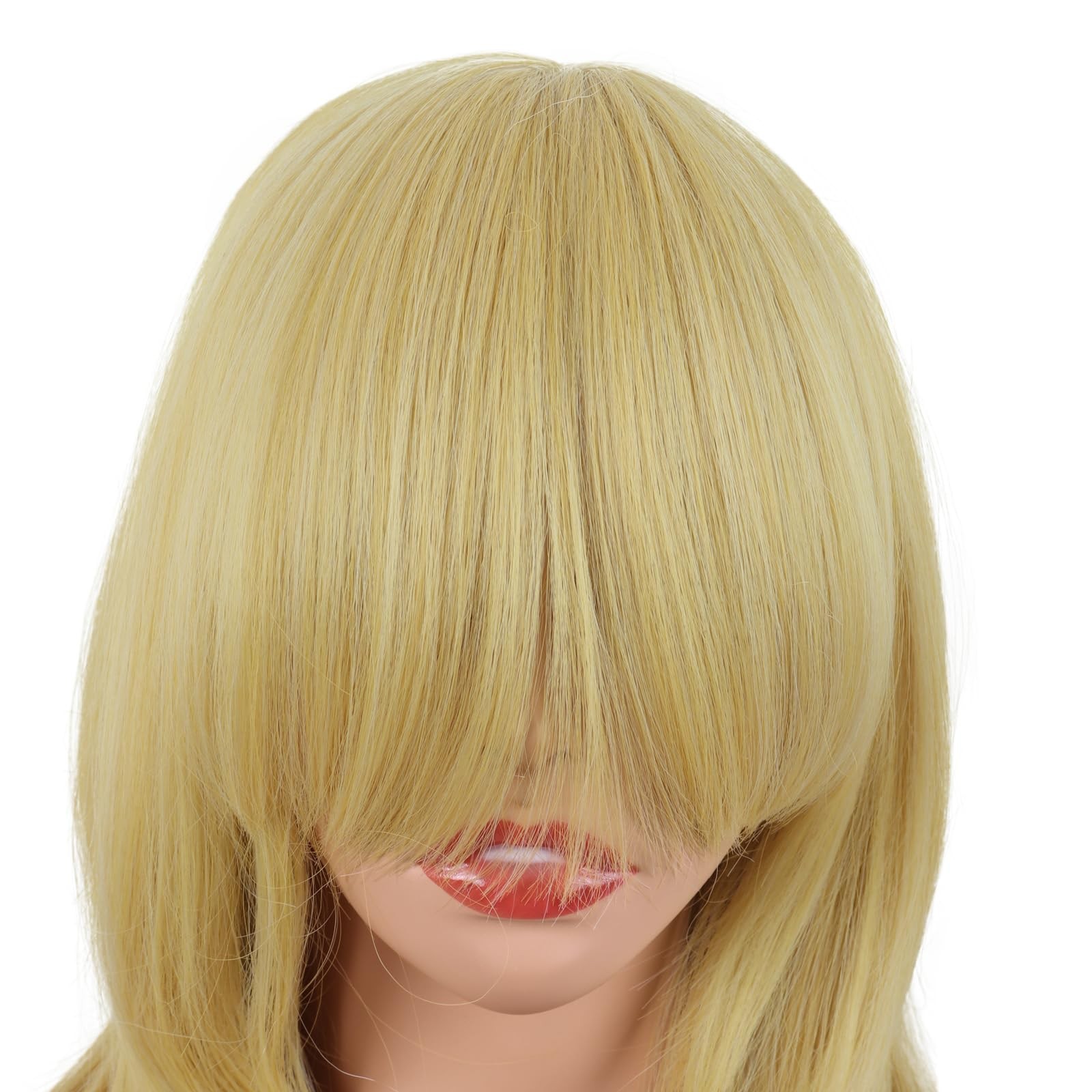 18 Inch/45 cm Layered Bangs Straight Synthetic Fiber Shoulder Length Hair Dai…