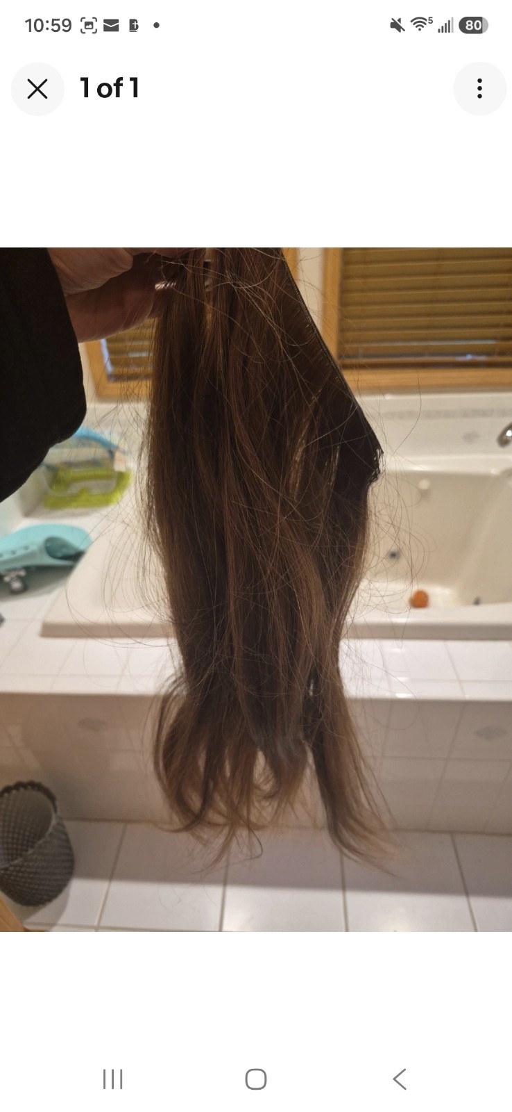 Human Hair Weft Extension Straight Medium/Brown 20-22 inchs