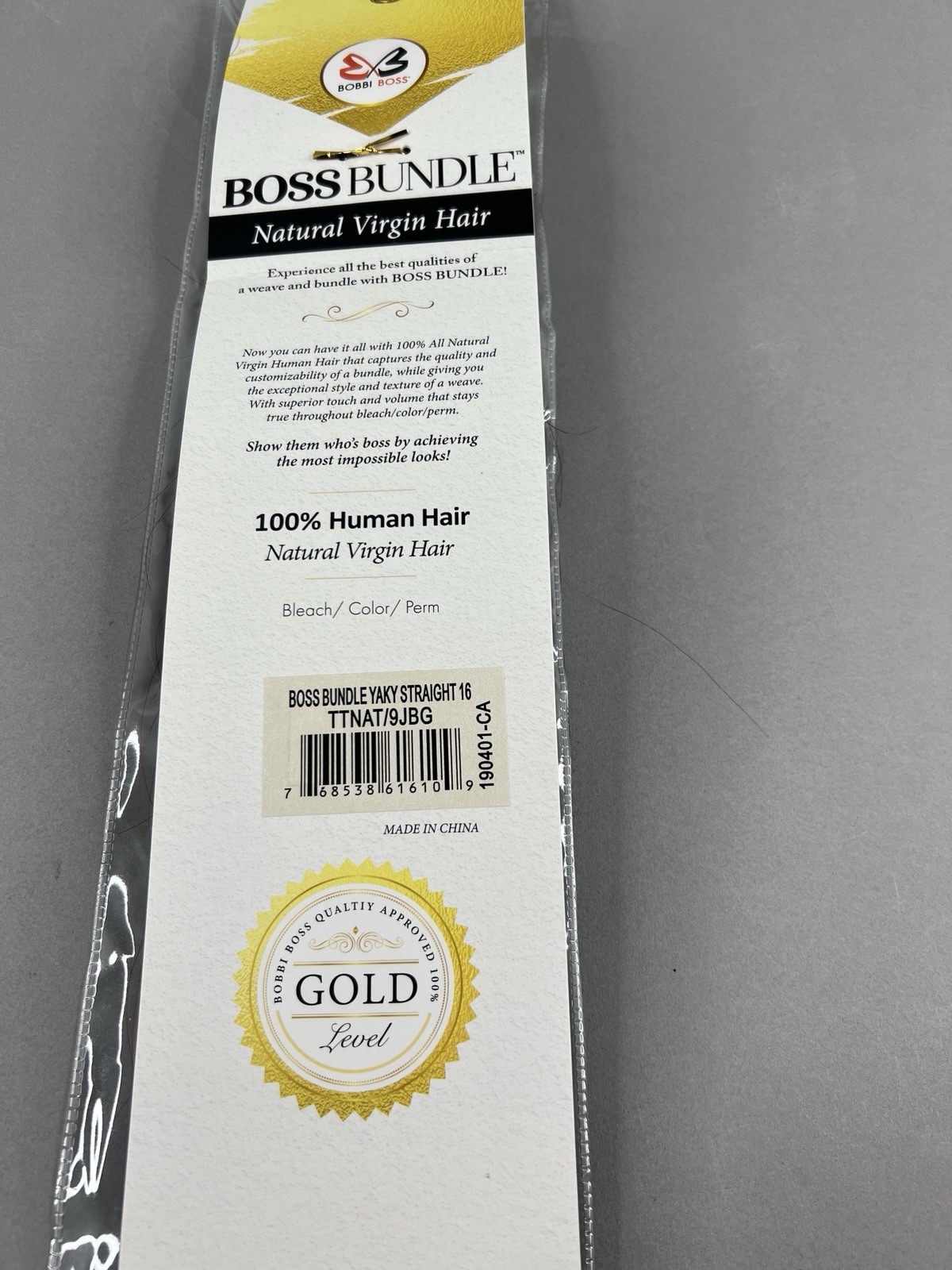 16” Boss Bundles TTNat/9JBG Burgundy Ombre Straight 100% Human Hair Extensions