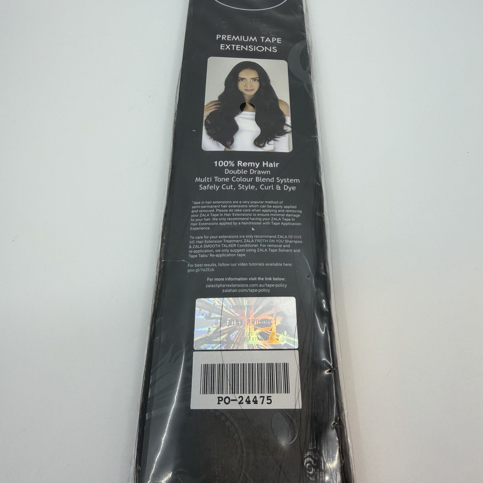 ZALA Premium Remy Hair Extensions Invisible Tape Ins 20” #1C 22” 20 Pieces NEW