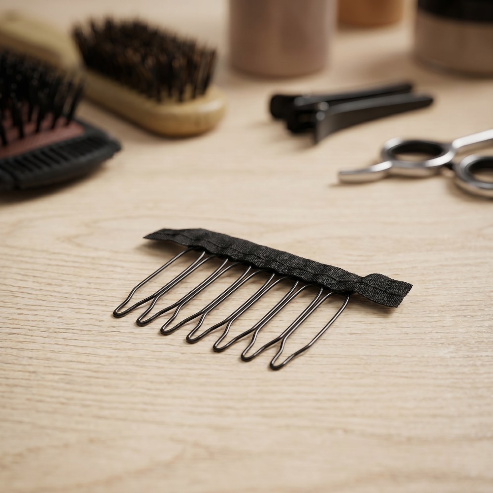 40Pcs Wig Attachment Clips Black Steel and Fabric for Secure Wig Installation