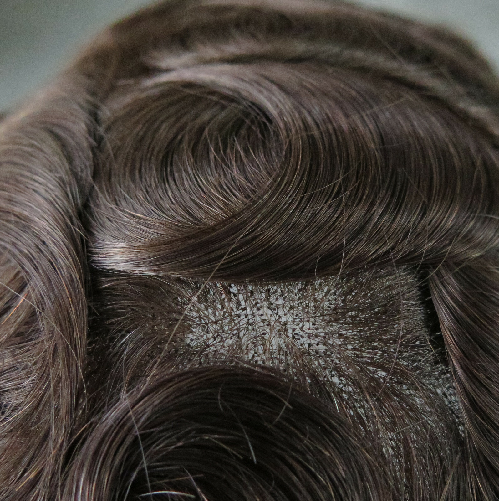 Mens Toupee Hair Replacement System French Lace Front Thin Skin Wig Hairpiece Q6