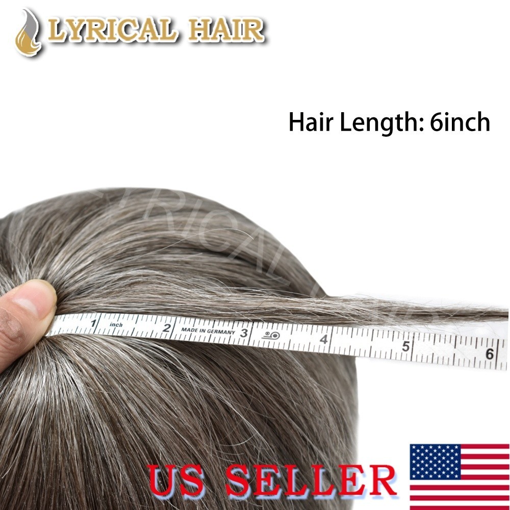 Full PU Skin 0.10mm Men Toupee All Colors Human Hair System Injection Hairpiece