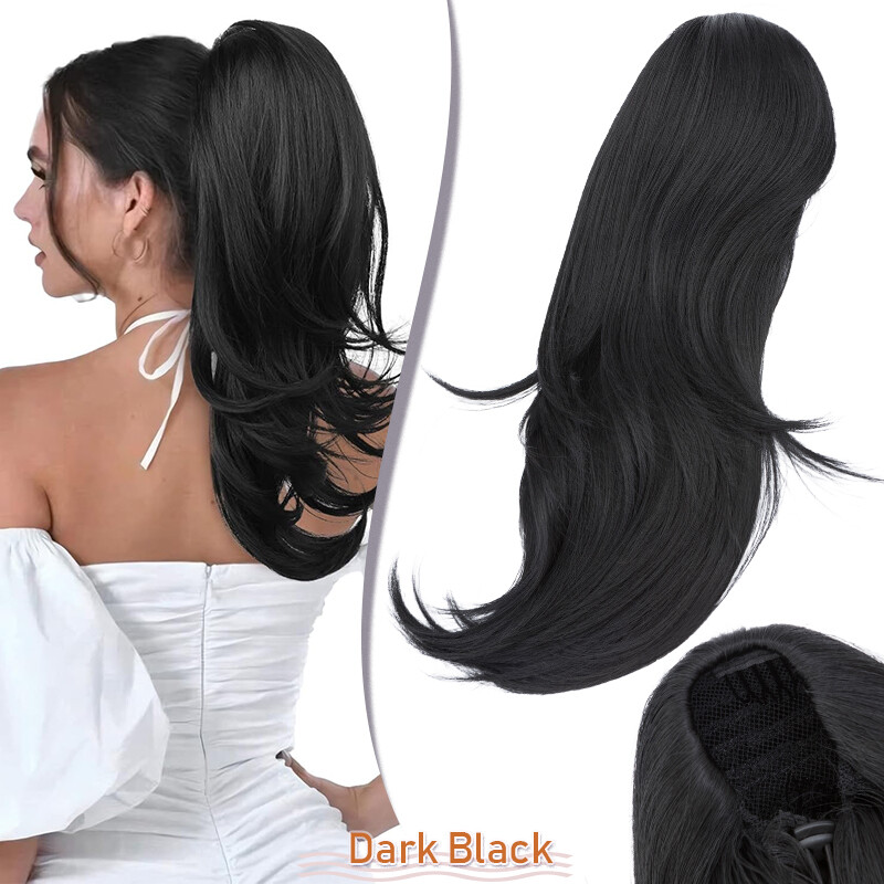 100% Real Thick Drawstring Ponytail Clip In Hair Extension Natural As Human Wavy