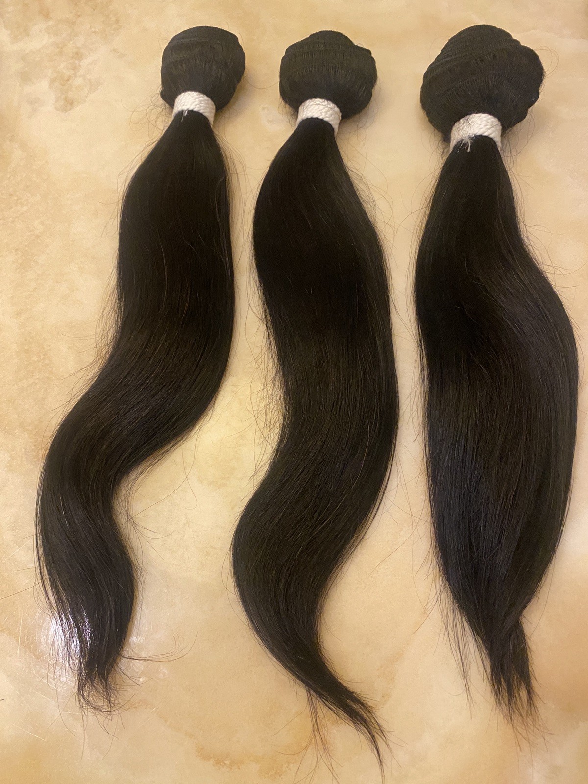 BRAZILIAN NATURAL UPROCESSED 100% HUMAN HAIR EXTENSION 3 BUNDLE “14,”16,”16 INCH