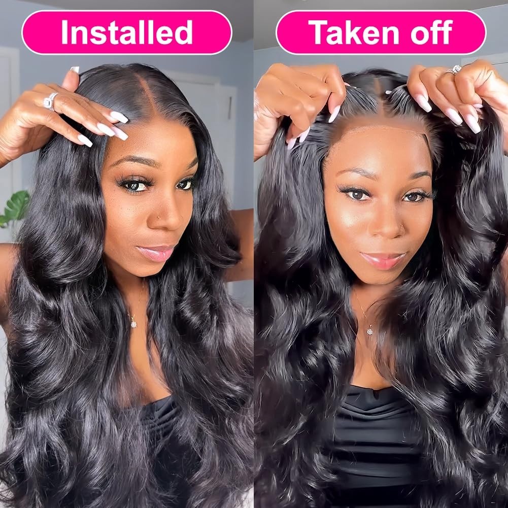 Wear and Go Glueless Wig Human Hair Pre Plucked Pre Cut 4×4 Lace Body Wave wig