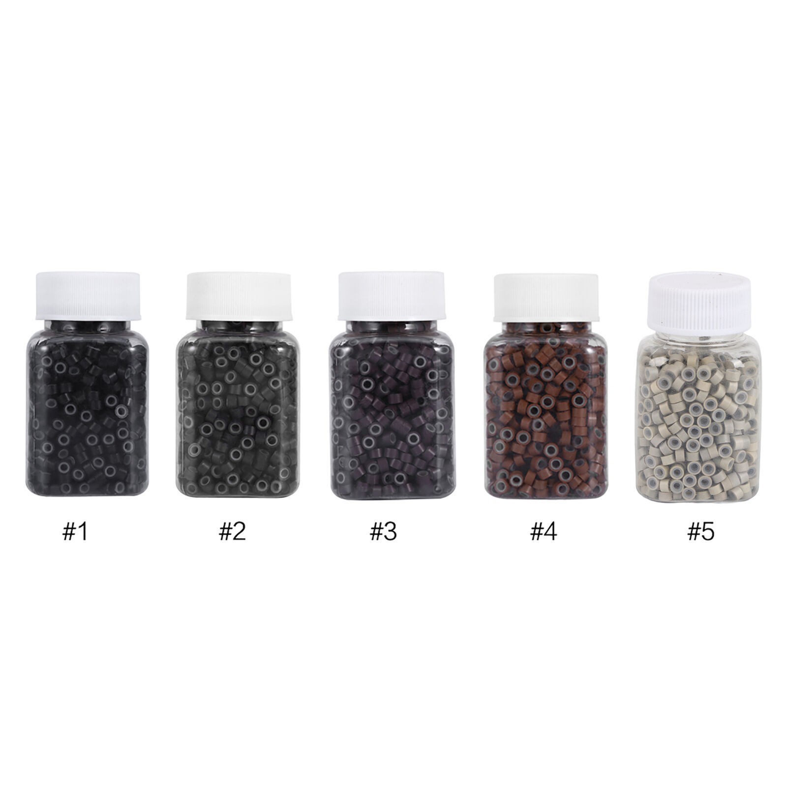1000PCS/Bottle Professional Silicone Lined Micro Hair Extension Rings Loops Bead