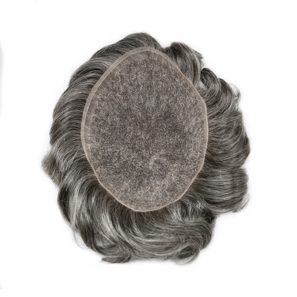 (Custom)Full Swiss Lace MensToupee All Lace Hair Replacement System Hairpiece