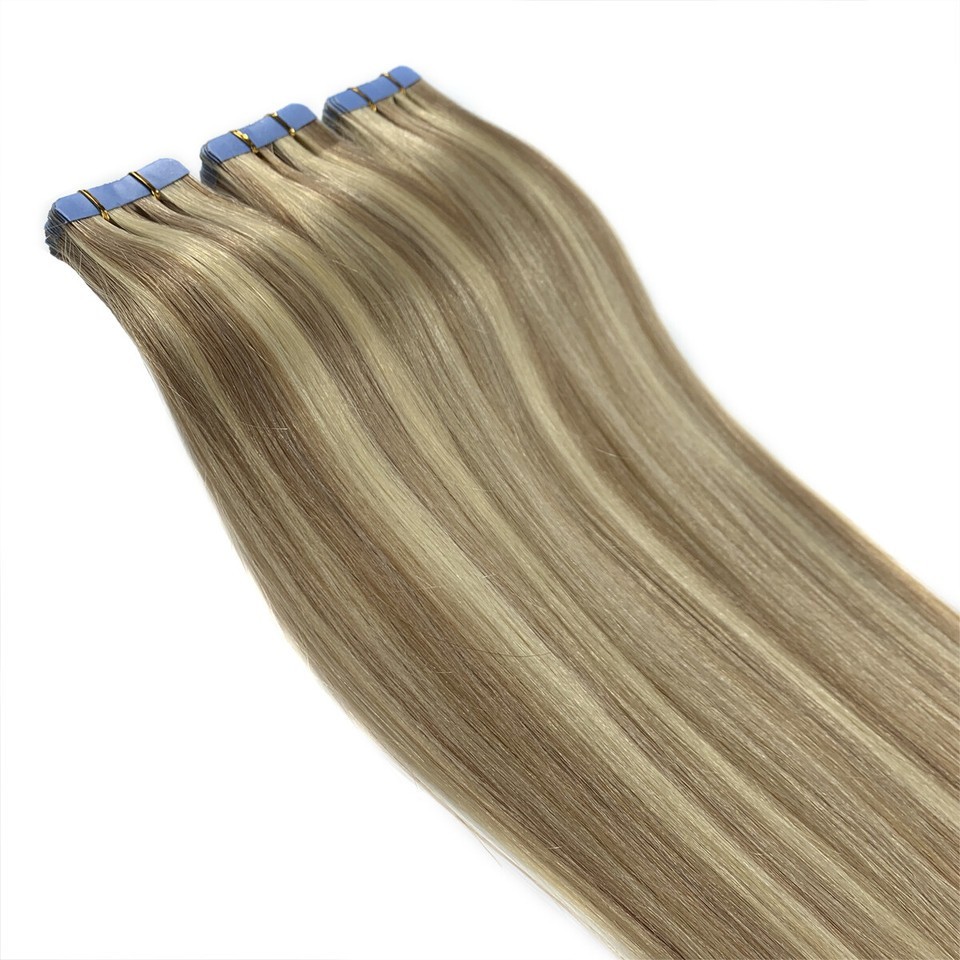 Invisible Tape In Hair Extensions 100% Real Human Hair Highlight Fashion Hair