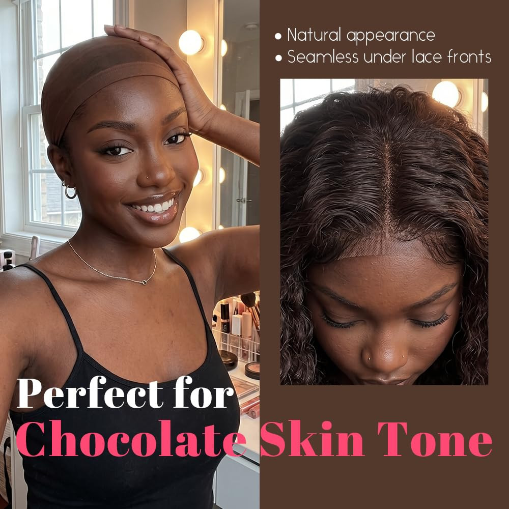 Dark Brown Wig Caps for Women, Stocking Cap for Lace Front Wig, Brown Wig Cap fo